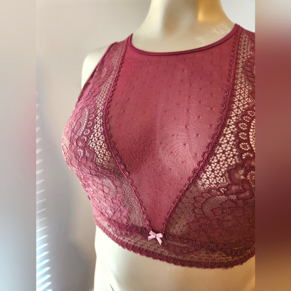 Mesh Insert Lace Bralette - Picture 4 of 6